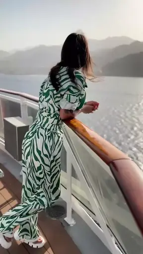 Monika Fox Poses Naked On The Deck Of A Cruise Ship