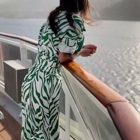 Monika Fox Poses Naked On The Deck Of A Cruise Ship