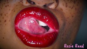 Ruin Your Orgasm for Glossy Red Lips- Red Lipstick Fetish Featuring Goddess Rosie Reed-1080p HD