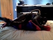 orca frogman in dive gear gasses and cums on spiderman