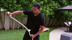 gardeners called in by marica hase for filling all her holes with piss clean-up biw024