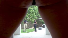 gardeners called in by marica hase for filling all her holes with piss clean-up biw024