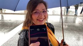 I control her pussy in public with a lovense lush - she moans and is embarassed