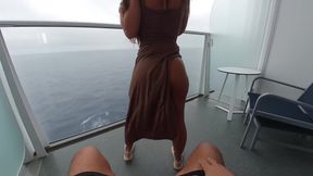 Masked Boat Slut Gets Fucked on the Cruise Balcony