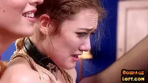 BDSM predicament bondage Darling squirts in ***with MILF