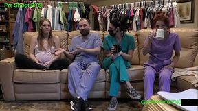 Maverick Williams SHOCKED! Made To Pee &amp_ Cum In Cup During Humiliating Pre Employment Physical At Doctor Nova Maverick &amp_ Nurse Stacy Shepards Gloved Hands @GuysGoneGyno! - Reup