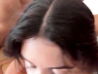 Team fuck - a gift for his wife - invited 2 of his allies to screw his concupiscent whore's throat and cunt