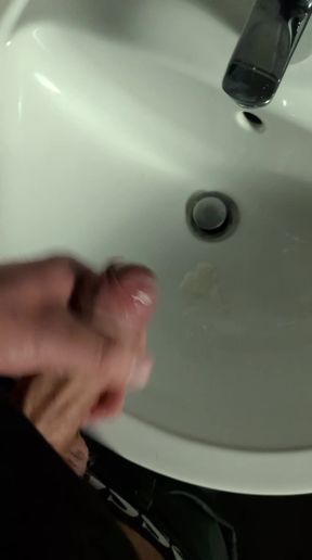 Teenage boy squirts at work.