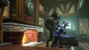 Draenei has Sex With a Transforming Werewolf  Warcraft Porn Parody