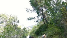 Blonde slut with a banging body fucked in the trunk of a car