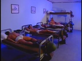 Military hunks banging in orgy instead of resting