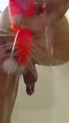 Using a Shower Spray Dildo