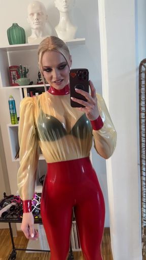My latex catsuit doesn't just hug... it