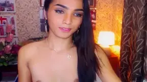 Hot Brunette Tranny Teasing her Viewers