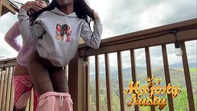 Kash Officials eating my pussy outside the cabin