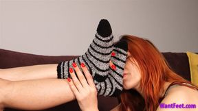 Stinky Sock Smelling - Foot Sniffing - HD MP4