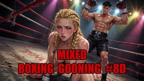 Mixed Boxing Gooning #8D: Mesmeric Defeat Under the Boxing Domme (Animated, Music, Text)