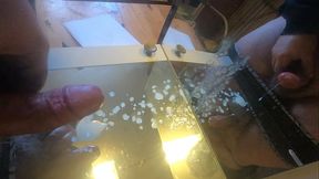Amazing Cumshot 12 shot ejaculation on two mirrors