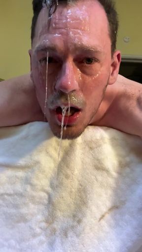 Epic moment from &quot;Extreme gagging and spitting sloppy deep throat dildo faggot humiliation&quot;