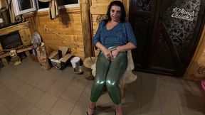deep blow-job and cum play on my shiny cameltoe 285