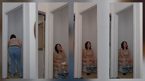 Long Loud Decompression Toilet FARTS and PEEING B4 Leaving