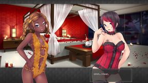 Two hot babes share lucky guy in FFM threesome