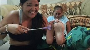 Part 1 Gloria Receives Tickles on Her Soles