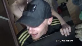 Fucked barebakc in jockstrpa by straight boy