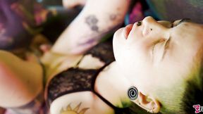 Hippie Teen′s Anal Orgasm on Giant Cock