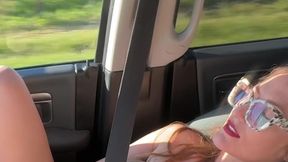 Seat Back Playing With Her Pussy