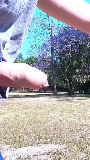Iconic moment from &quot;Out for a long walk with my cock flopping around out of my shorts&quot;