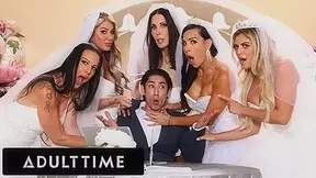 ADULT TIME - Big Titty MILF Brides Discipline Big Dick Wedding Planner With INSANE REVERSE GANGBANG!