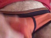 Cumming inside my orange briefs