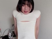 【個人撮影】コスプレニットでオナニー【オナニー】Masturbate/Crossdresser/偽娘