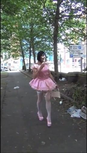 Sissy Crossdresser's Public Walk of Shame
