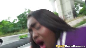 Cash-Motivated Ebony Babe Gets Deepthroated and Fucked Hard