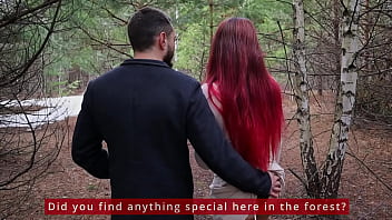 Russian MILF gets fucked in the woods