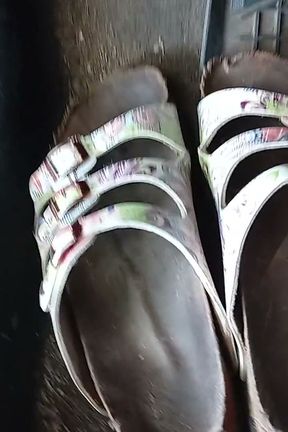 Pedaling with Birkenstock Shoes