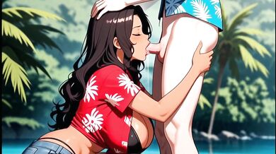 Latina Milf Big Ass Takes Turns Doggystyle On Beach With Husband And Stepson