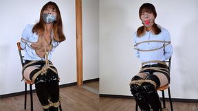 LT1-4 Cute Japanese Girl Lum Bound and Gagged in Thigh High Boots FULL (FasterDownload)