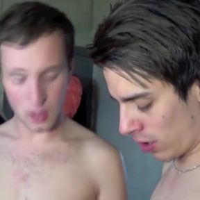 Gay fucked by his 2 straight friends