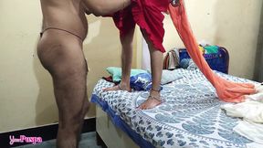 Puspa Neighbour Came to Ask for Sugar but When May Went to the Office Her Husband She Newlywed Bride Fucked