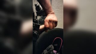 Meatpipe jacking while hetero roomy is strolling the room