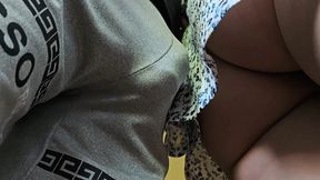 Stranger Cums Hard in Her Panties on Crowded Subway Rubdown
