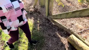 Chunky Breasts Fumbled Against Barrier