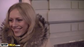 Lorena in hot blonde enjoys hard public toilet fuck