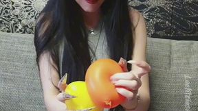 long nails scratch and popping balloons sharp claws ballooning