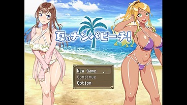 Summer Pick Up Beach [ HENTAI game PornPlay ] Couple having raw sex at public beach !