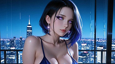 Midnight Desire in the City Sky