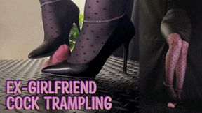 Ex Girlfriend Cock Trampling in Black Stiletto High Heels (Double Version) - Tamystarly - Cock Balls Crush Trample, CBT, Bootjob, Shoejob, Stomping